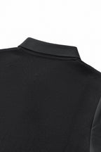 Lustre Knit LS Polo BLACK/BLACK