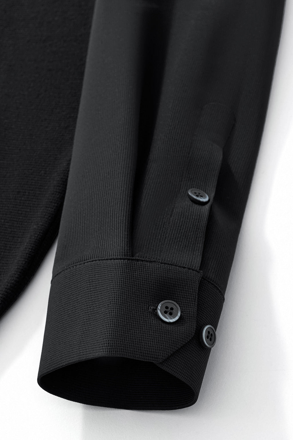 Lustre Knit LS Polo BLACK/BLACK