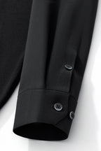 Lustre Knit LS Polo BLACK/BLACK