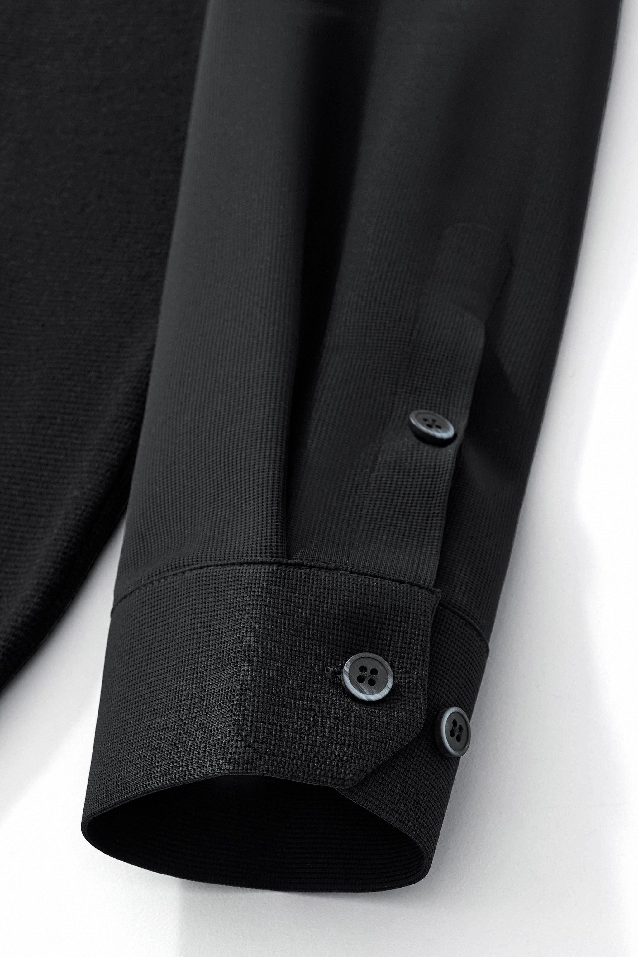 Lustre Knit LS Polo BLACK/BLACK