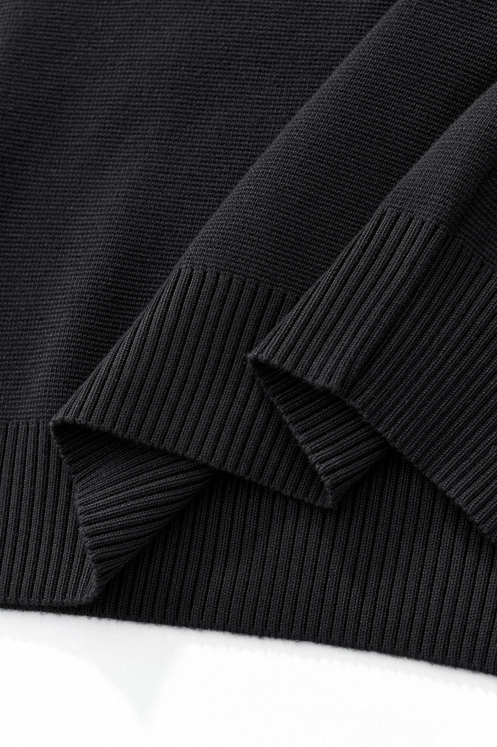 Lustre Knit LS Polo BLACK/BLACK