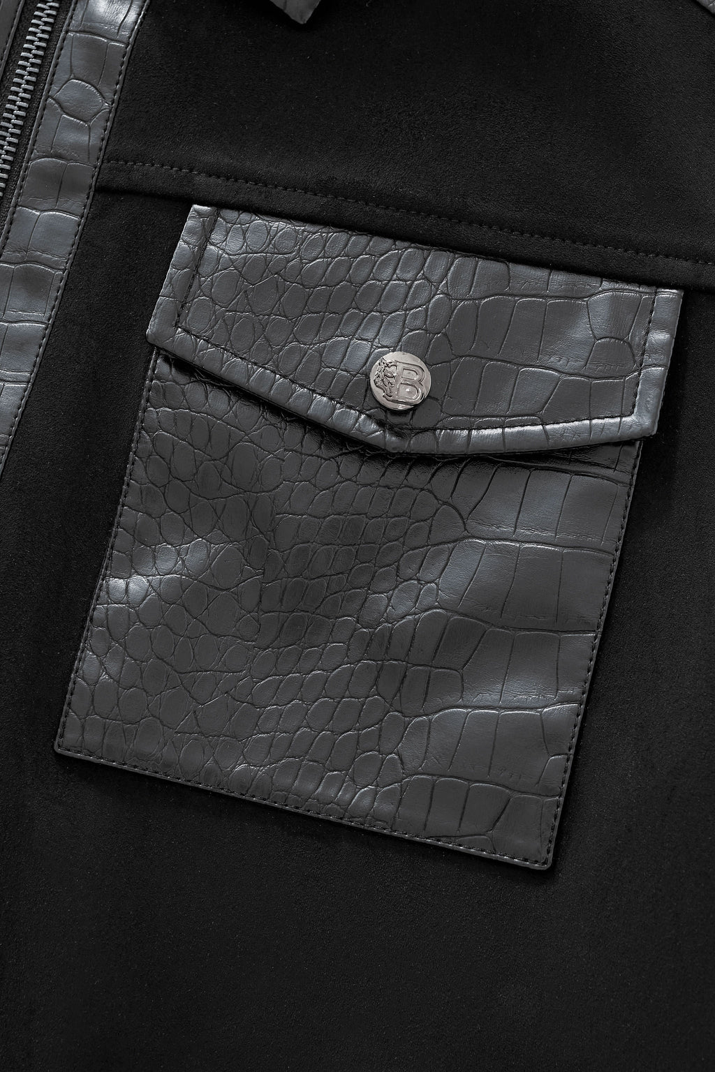 CrocEdge Dual-Fabric Zip Jacket BLACK
