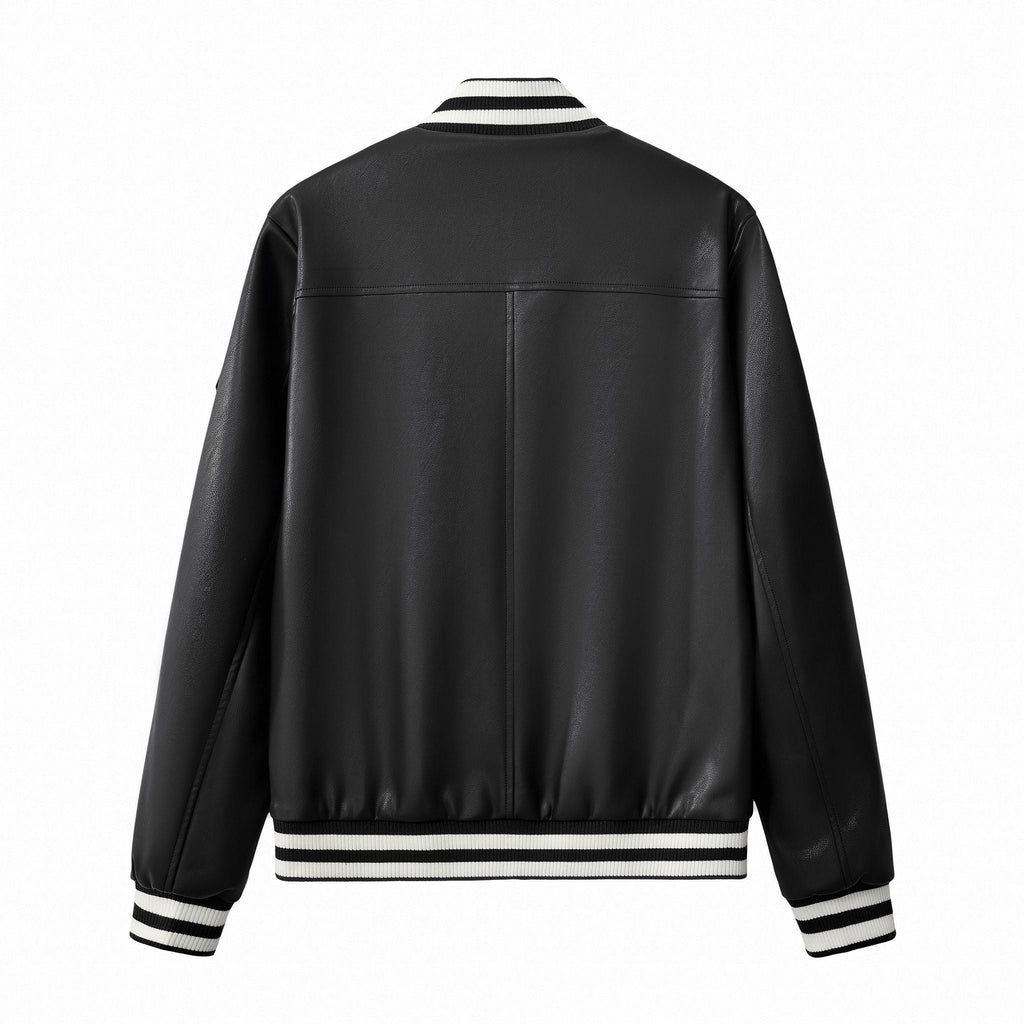 Prestige Varsity PU Jacket BLACK