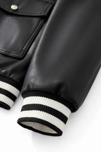 Prestige Varsity PU Jacket BLACK