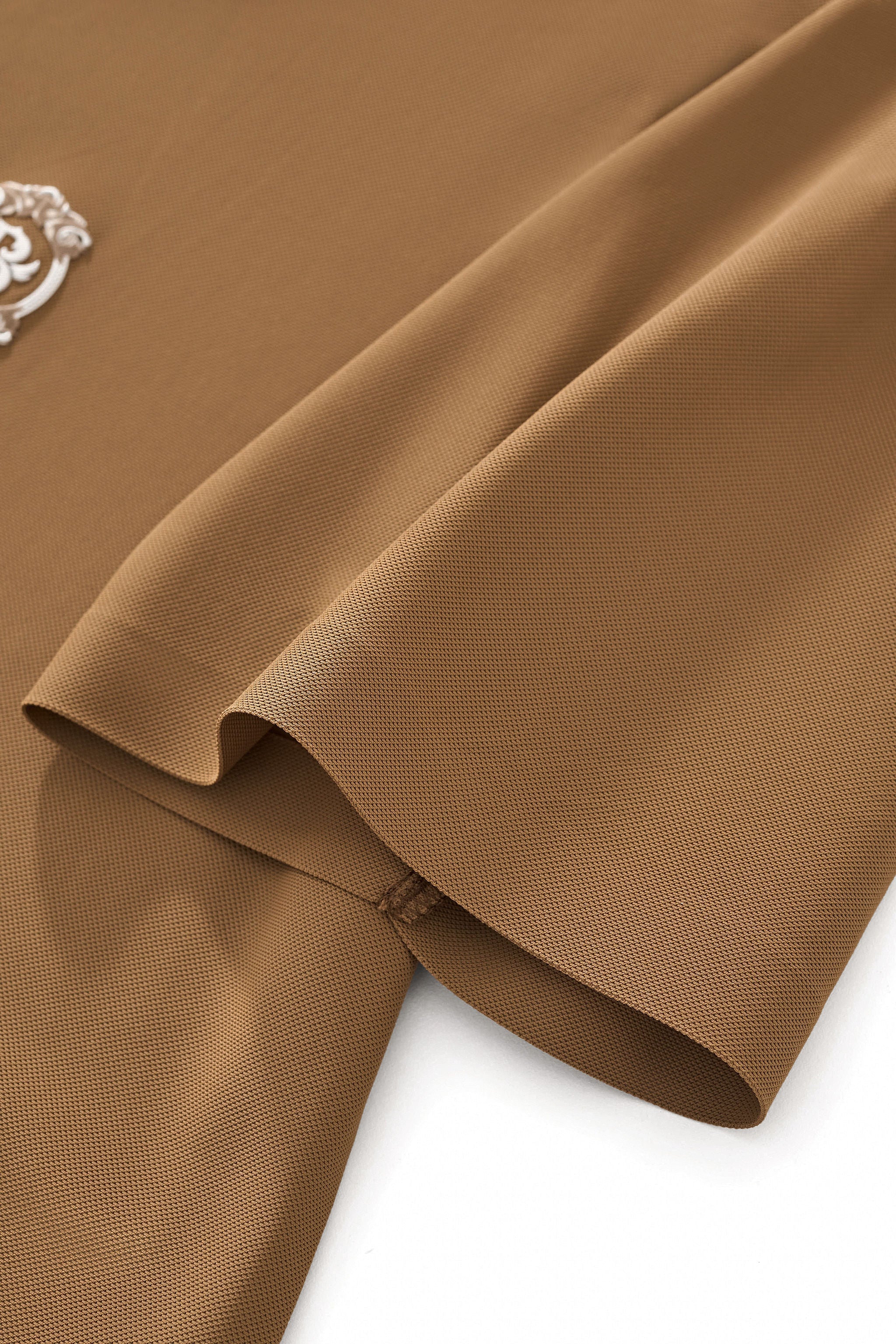 Monogram Trim Performance Polo - El baron KHAKI