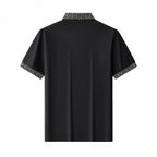 Pattern Trim Performance Polo – El Baron BLACK