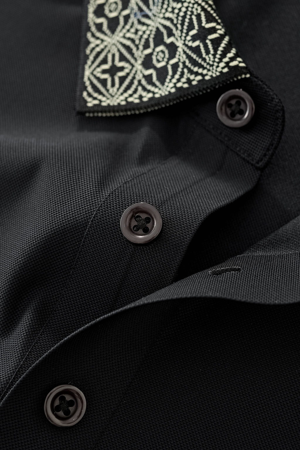 Pattern Trim Performance Polo – El Baron BLACK