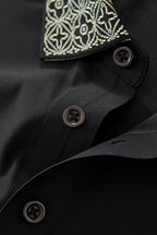 Pattern Trim Performance Polo – El Baron BLACK