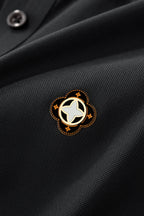 Pattern Trim Performance Polo – El Baron BLACK