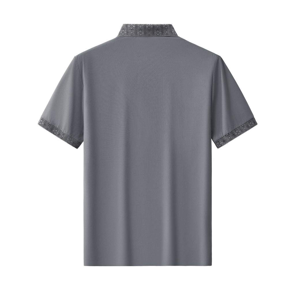 Pattern Trim Performance Polo – El Baron GREY