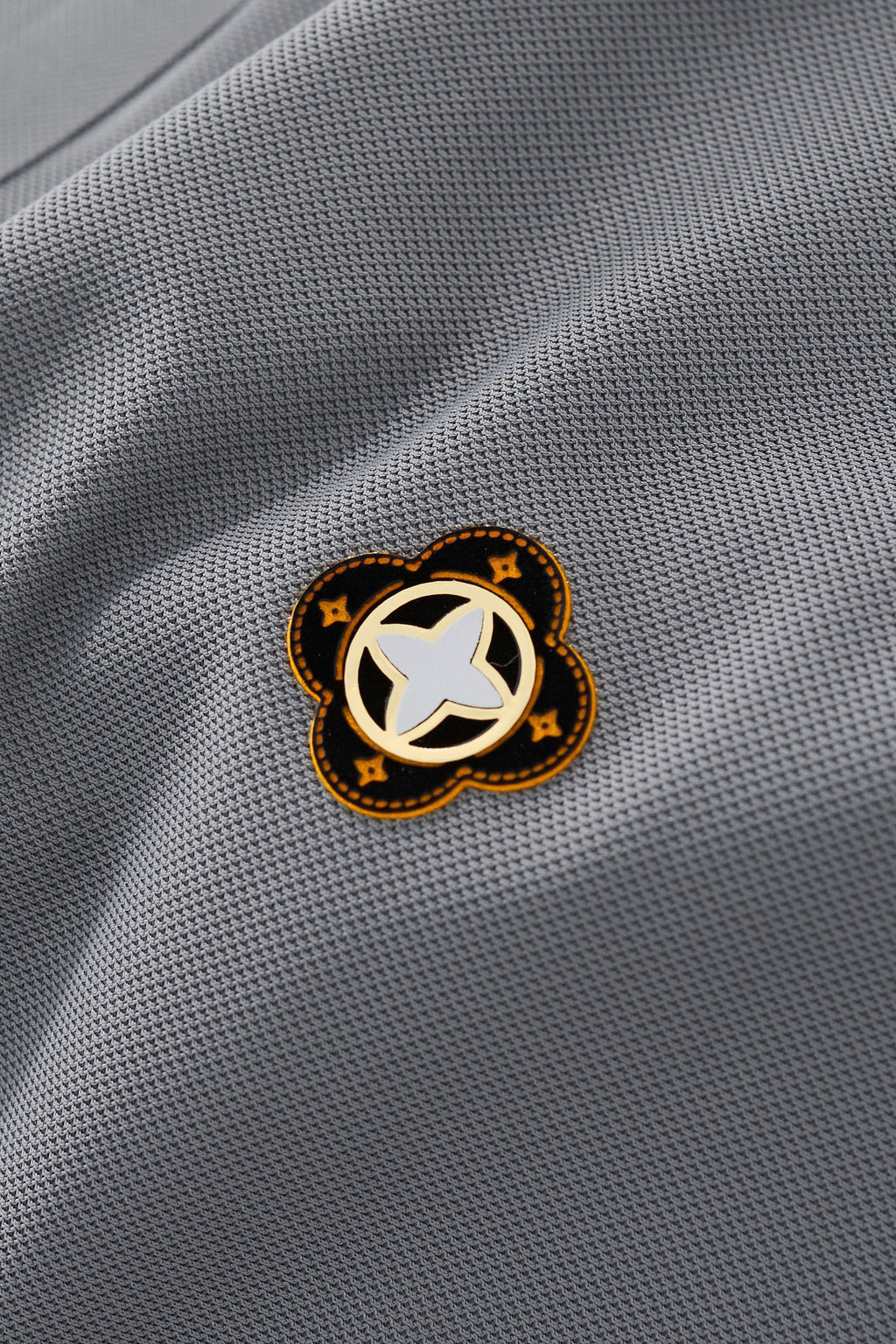 Pattern Trim Performance Polo – El Baron GREY