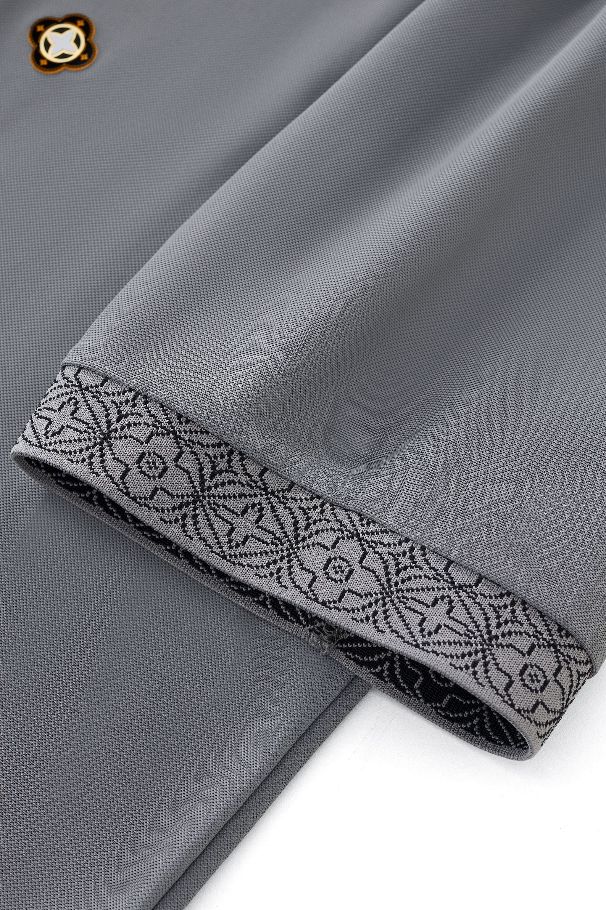Pattern Trim Performance Polo – El Baron GREY