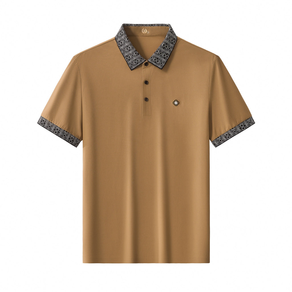 Pattern Trim Performance Polo – El Baron KHAKI