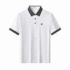 Pattern Trim Performance Polo – El Baron WHITE