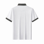 Pattern Trim Performance Polo – El Baron WHITE