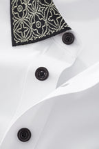 Pattern Trim Performance Polo – El Baron WHITE