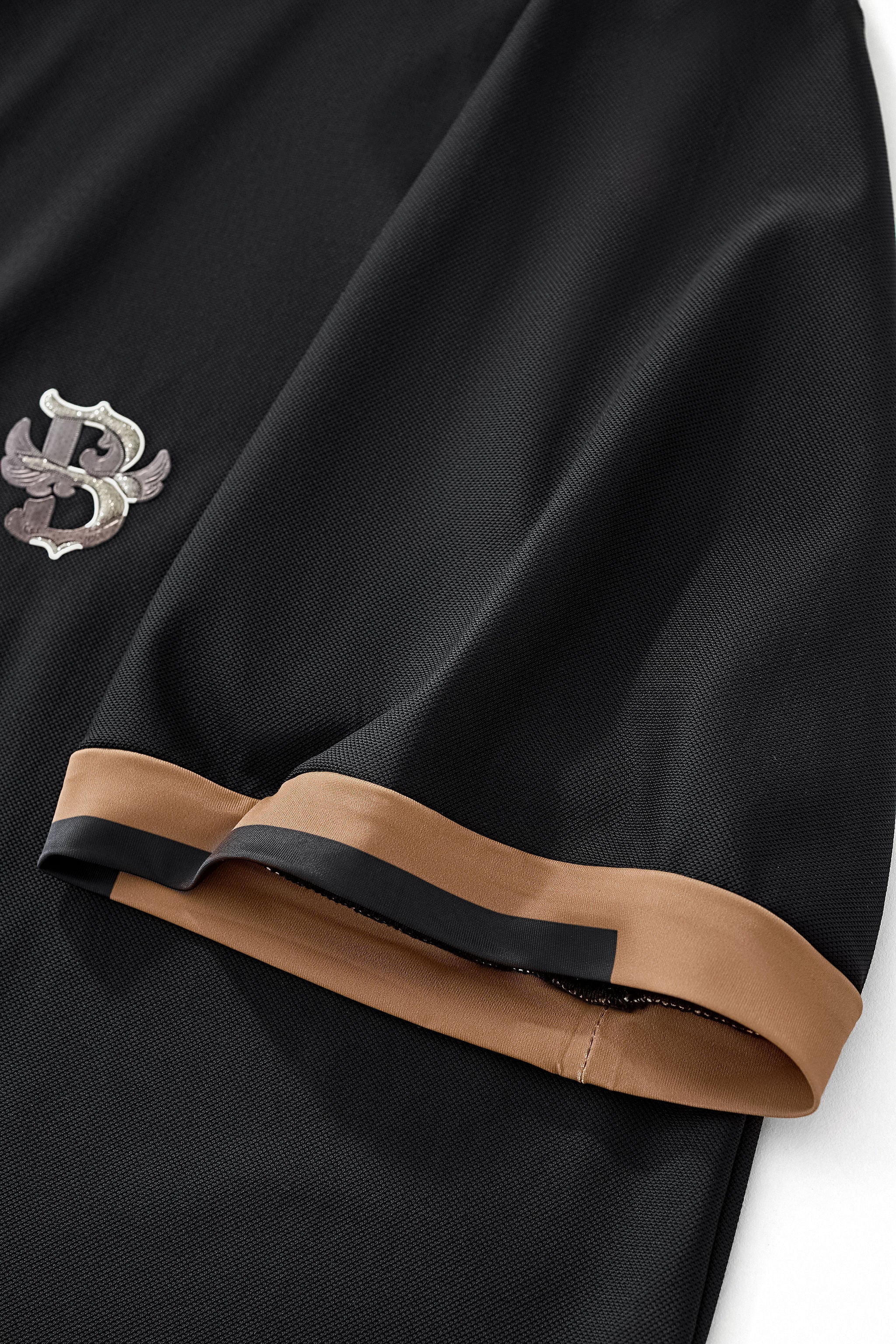 Contrast Trim Performance Polo - El Baron BLACK