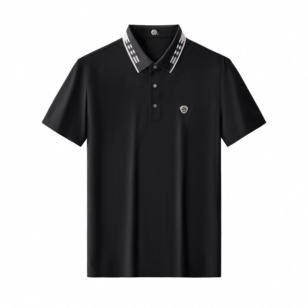Signature Trim Performance Polo – El Baron BLACK