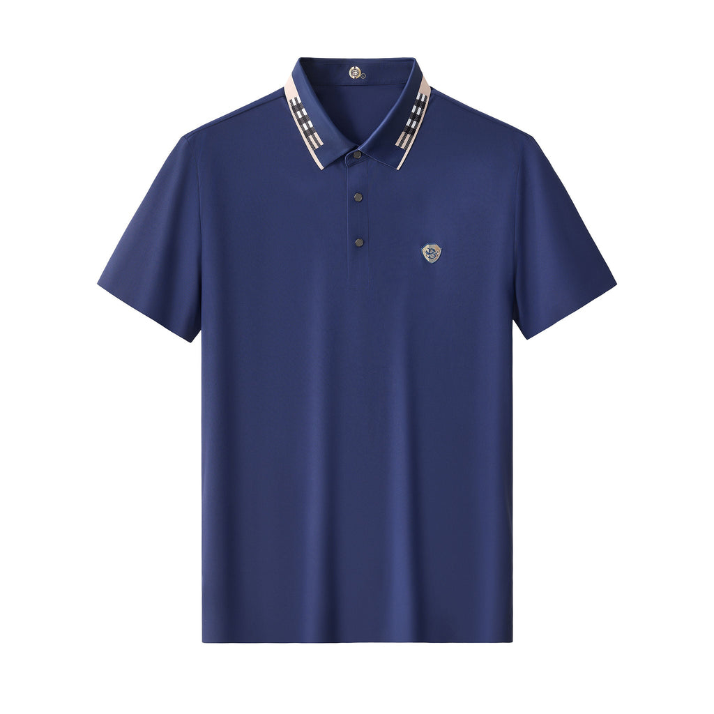 Signature Trim Performance Polo – El Baron NAVY