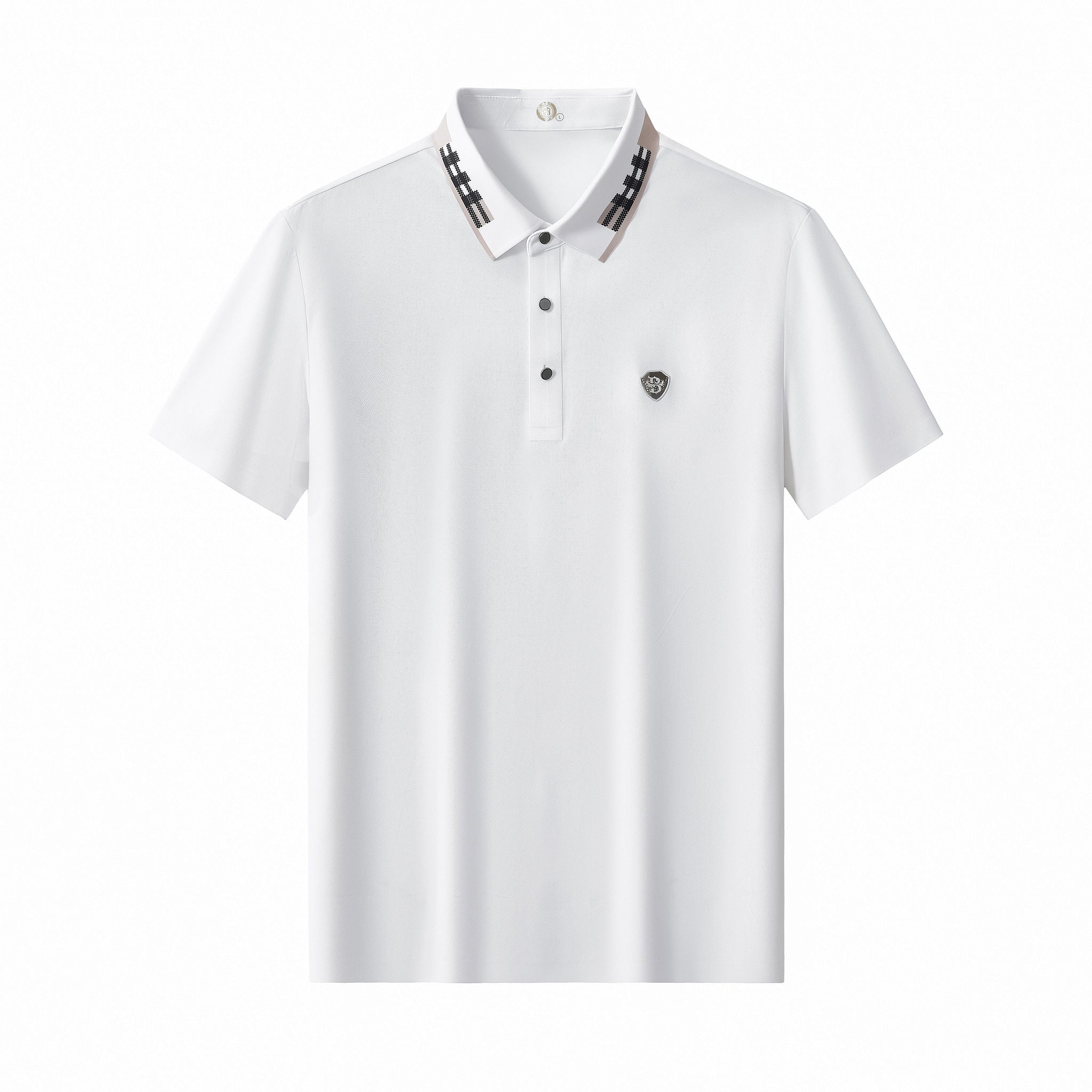 Signature Trim Performance Polo – El Baron WHITE