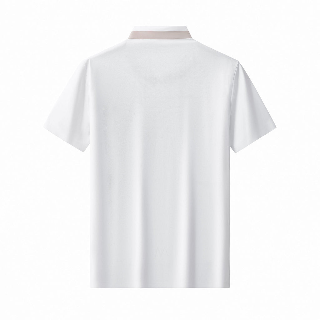 Signature Trim Performance Polo – El Baron WHITE