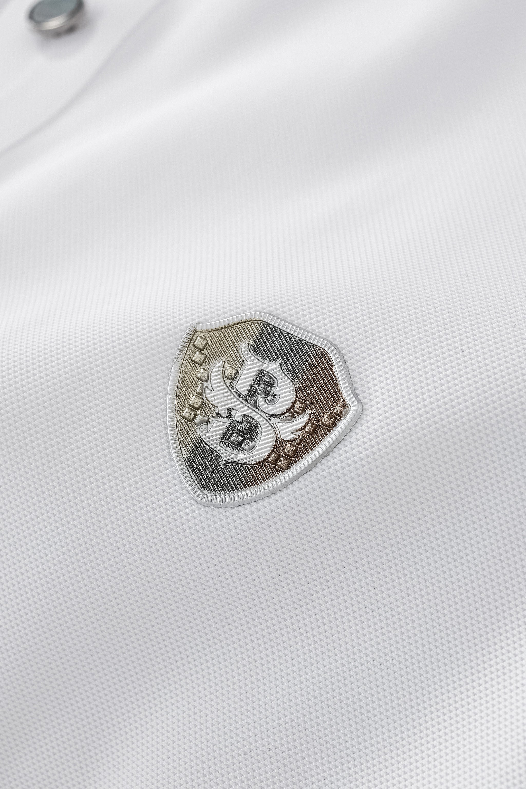 Signature Trim Performance Polo – El Baron WHITE
