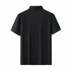 Perforated Collar Performance Polo – El Baron BLACK/GOLD