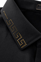 Perforated Collar Performance Polo – El Baron BLACK/GOLD