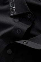Perforated Collar Performance Polo – El Baron BLACK/SILVER