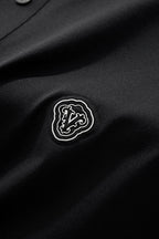 Perforated Collar Performance Polo – El Baron BLACK/SILVER