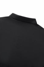 Perforated Collar Performance Polo – El Baron BLACK/SILVER