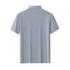 Perforated Collar Performance Polo – El Baron GREY/SILVER