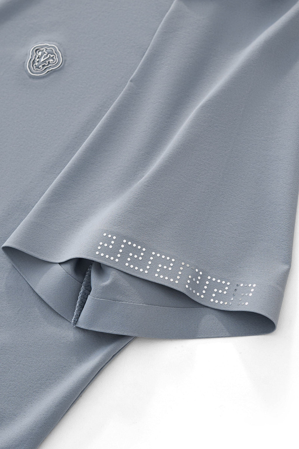 Perforated Collar Performance Polo – El Baron GREY/SILVER