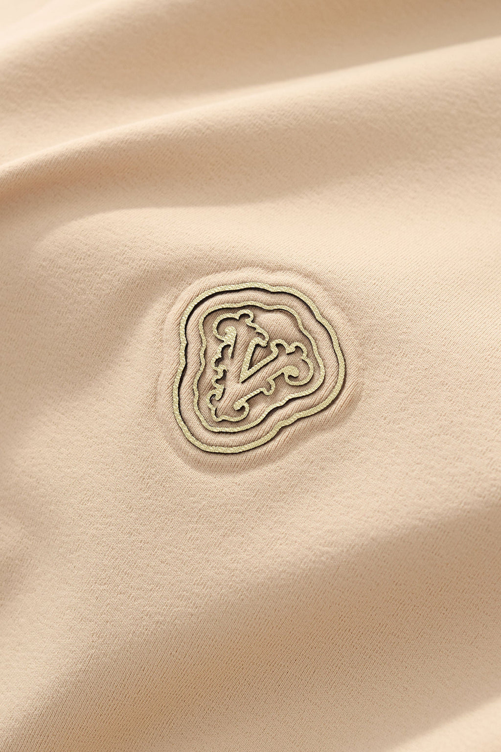 Perforated Collar Performance Polo – El Baron KHAKI/GOLD