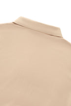 Perforated Collar Performance Polo – El Baron KHAKI/GOLD