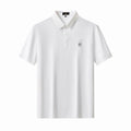 Perforated Collar Performance Polo – El Baron WHITE/SILVER