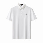 Perforated Collar Performance Polo – El Baron WHITE/SILVER
