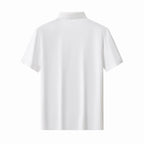Perforated Collar Performance Polo – El Baron WHITE/SILVER