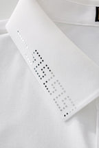 Perforated Collar Performance Polo – El Baron WHITE/SILVER