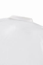 Perforated Collar Performance Polo – El Baron WHITE/SILVER