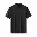 Embossed Placket Performance Polo – El Baron BLACK
