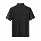 Embossed Placket Performance Polo – El Baron BLACK