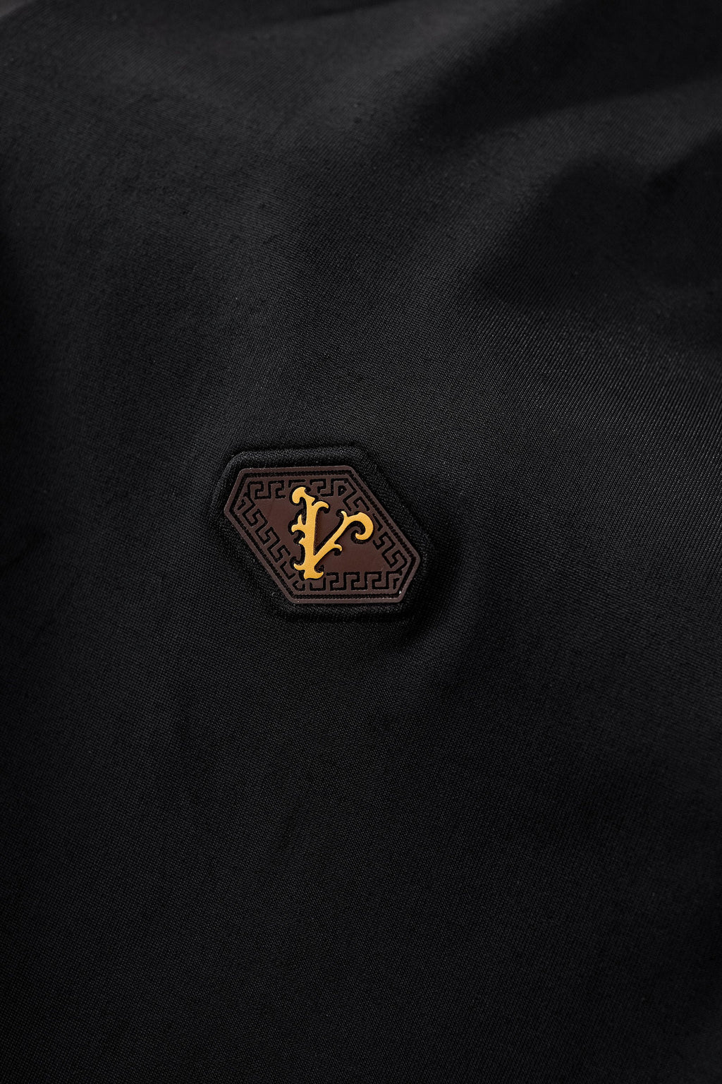 Embossed Placket Performance Polo – El Baron BLACK