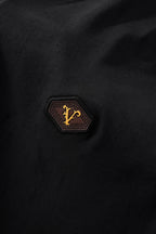 Embossed Placket Performance Polo – El Baron BLACK