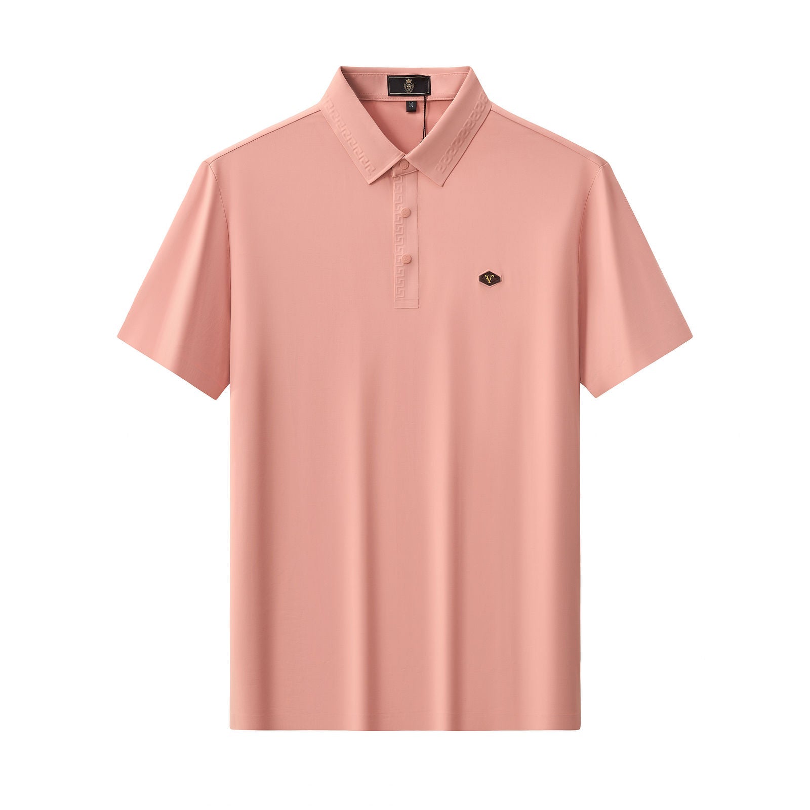 Embossed Placket Performance Polo – El Baron BRICK