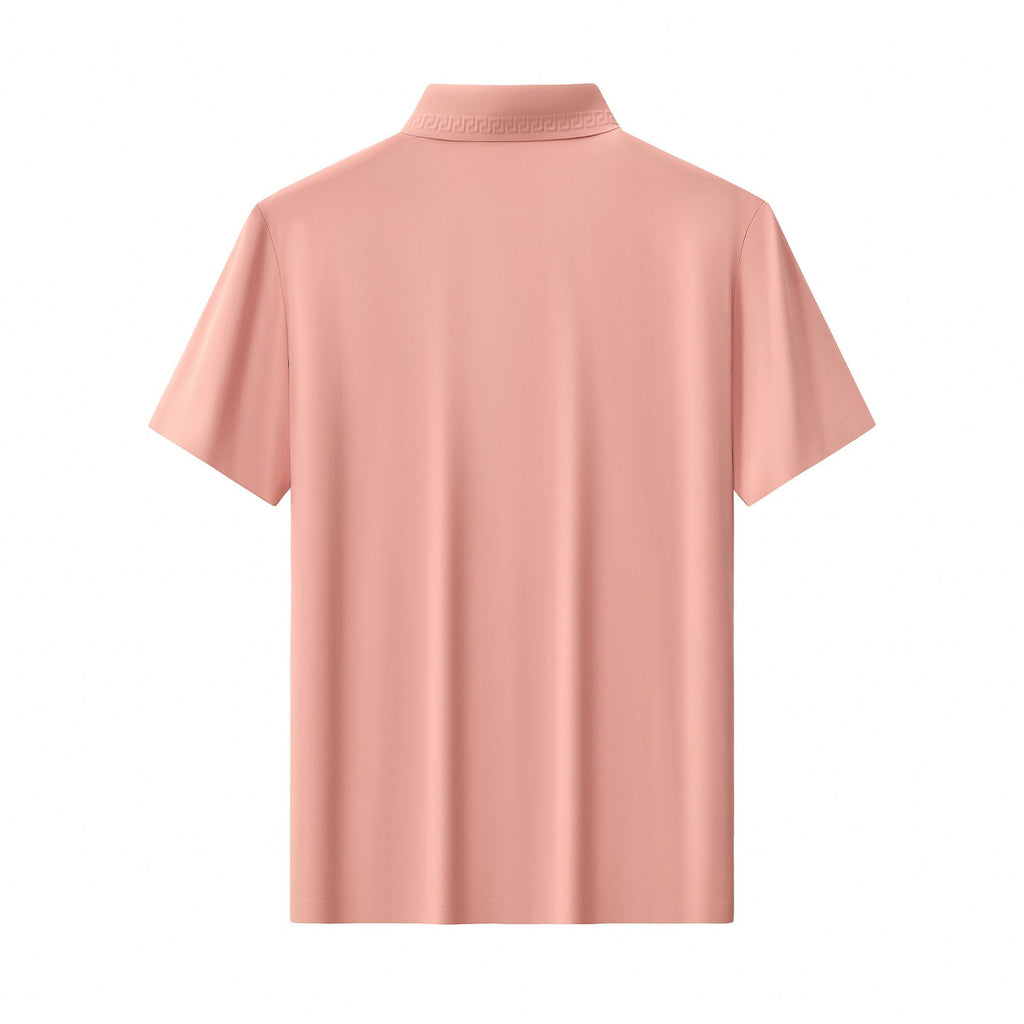 Embossed Placket Performance Polo – El Baron BRICK