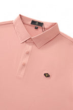 Embossed Placket Performance Polo – El Baron BRICK