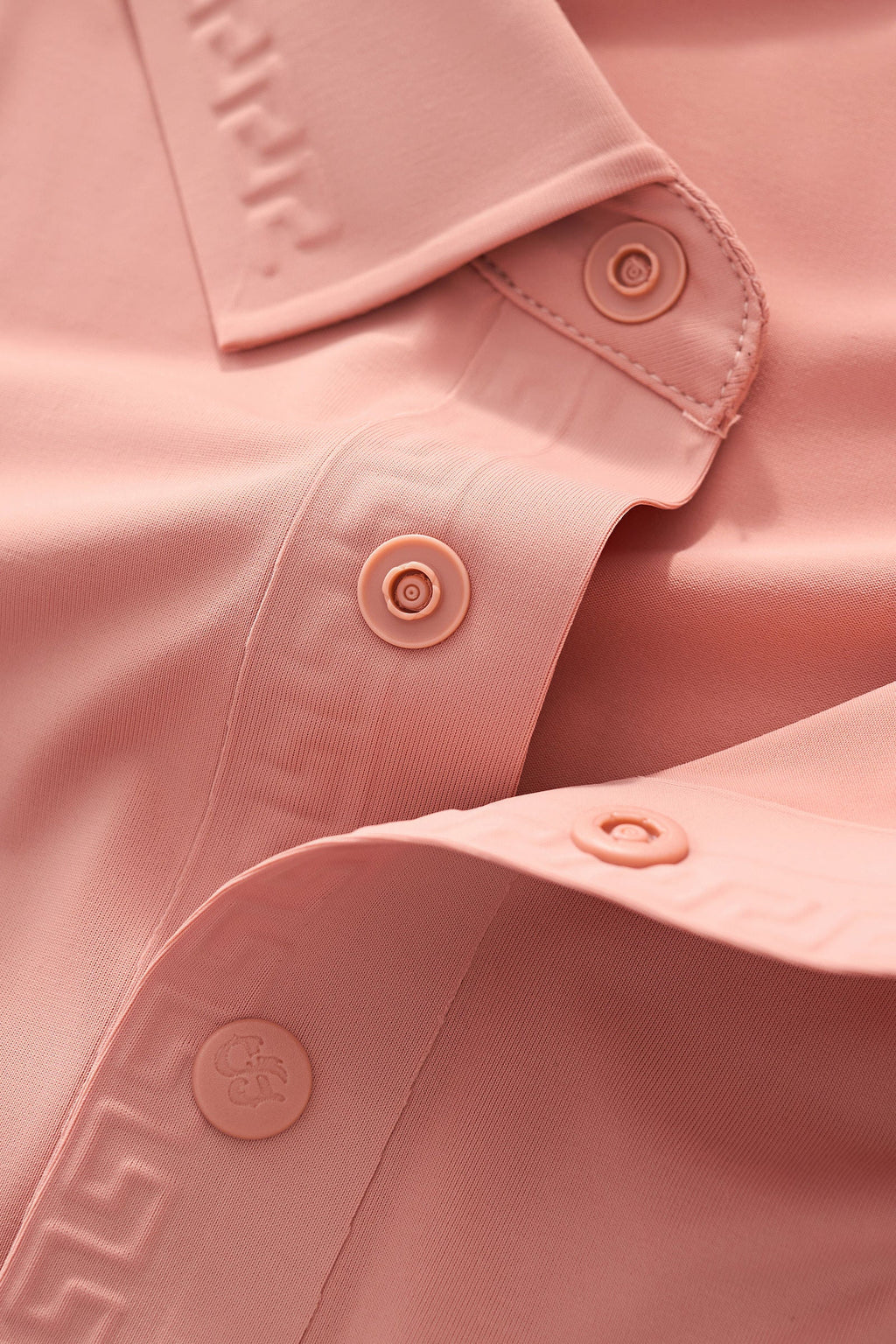 Embossed Placket Performance Polo – El Baron BRICK