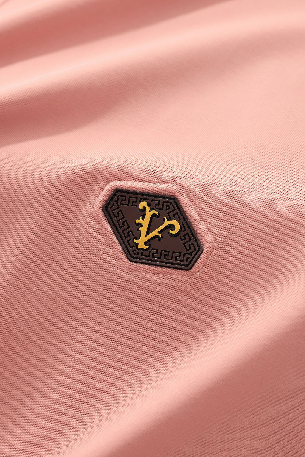 Embossed Placket Performance Polo – El Baron BRICK