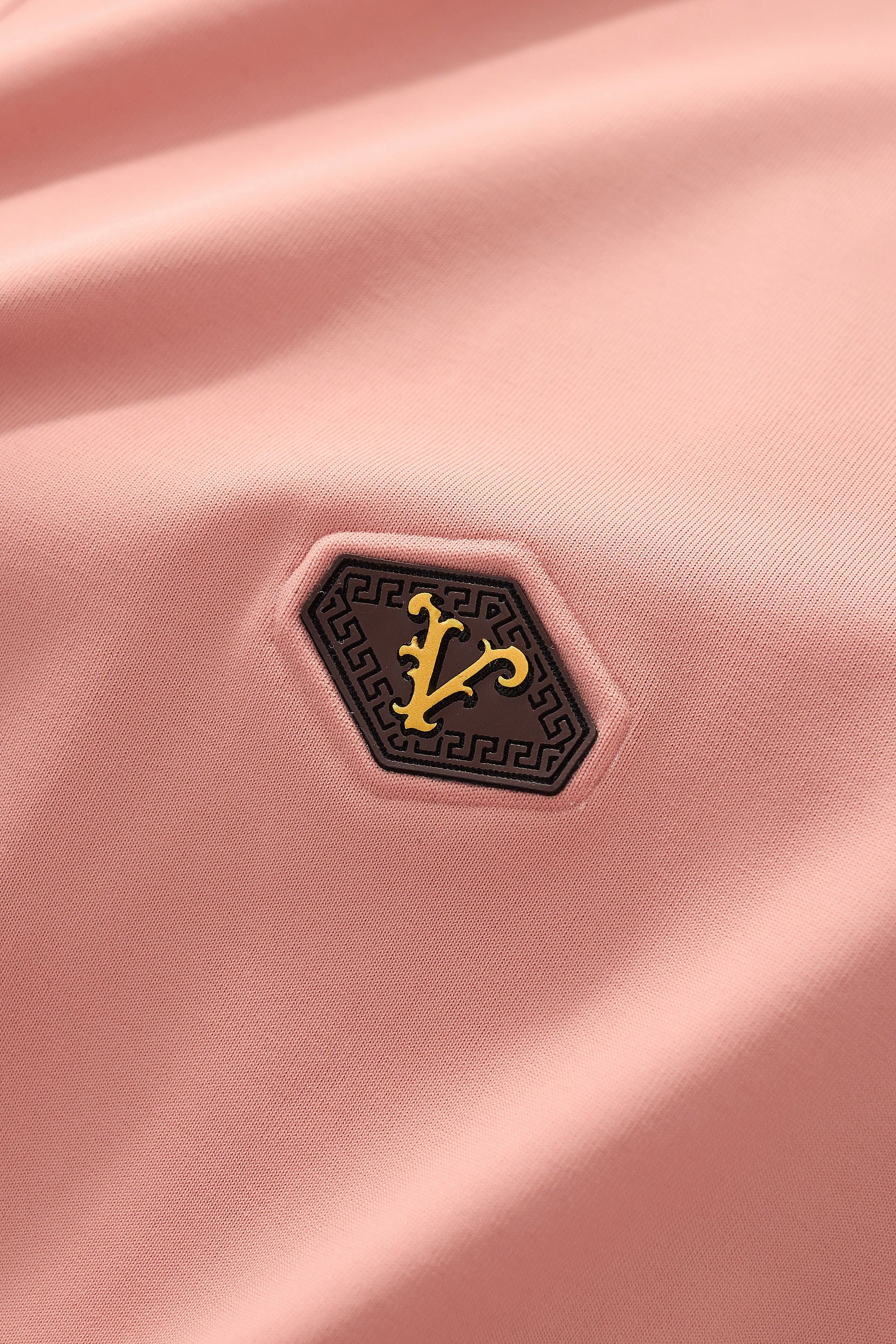 Embossed Placket Performance Polo – El Baron BRICK